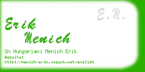 erik menich business card